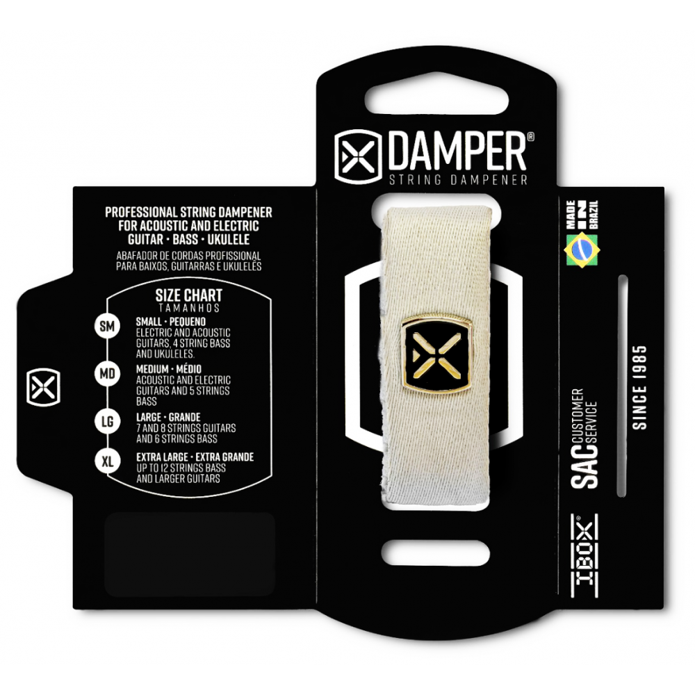 DAMPER IBOX EM POLIESTER E TAG EM METAL - PRATA