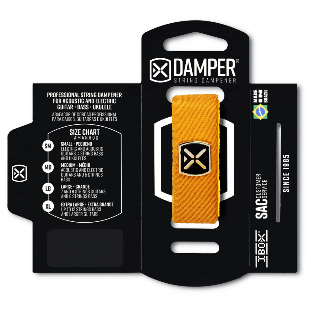DAMPER IBOX EM POLIESTER E TAG EM METAL - OURO