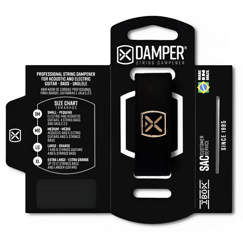 DAMPER IBOX EM POLIESTER E TAG EM METAL - PRETO
