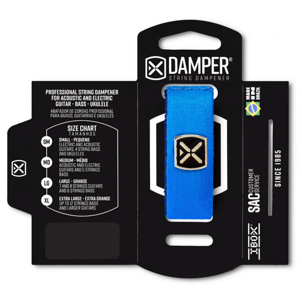 DAMPER IBOX EM POLIESTER E TAG EM METAL - AZUL