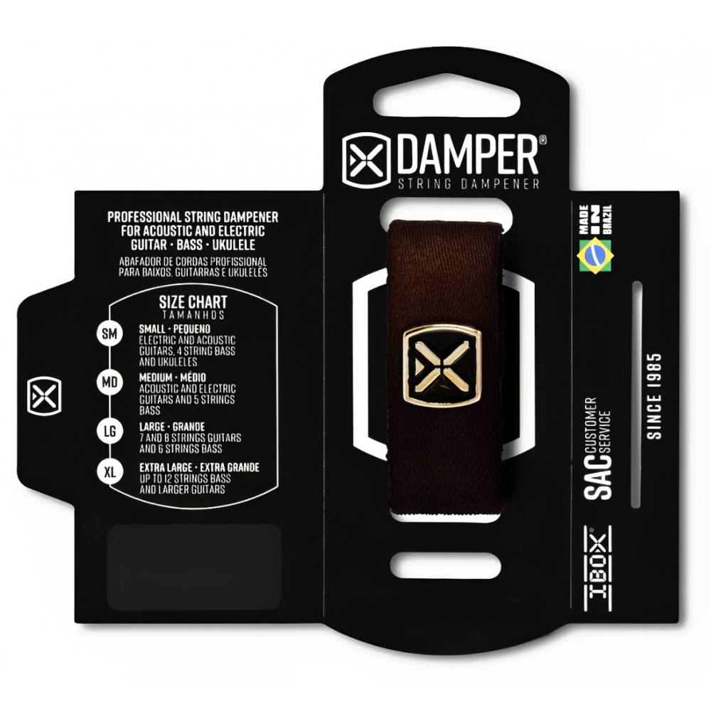 DAMPER IBOX EM POLIESTER E TAG EM METAL - MARROM