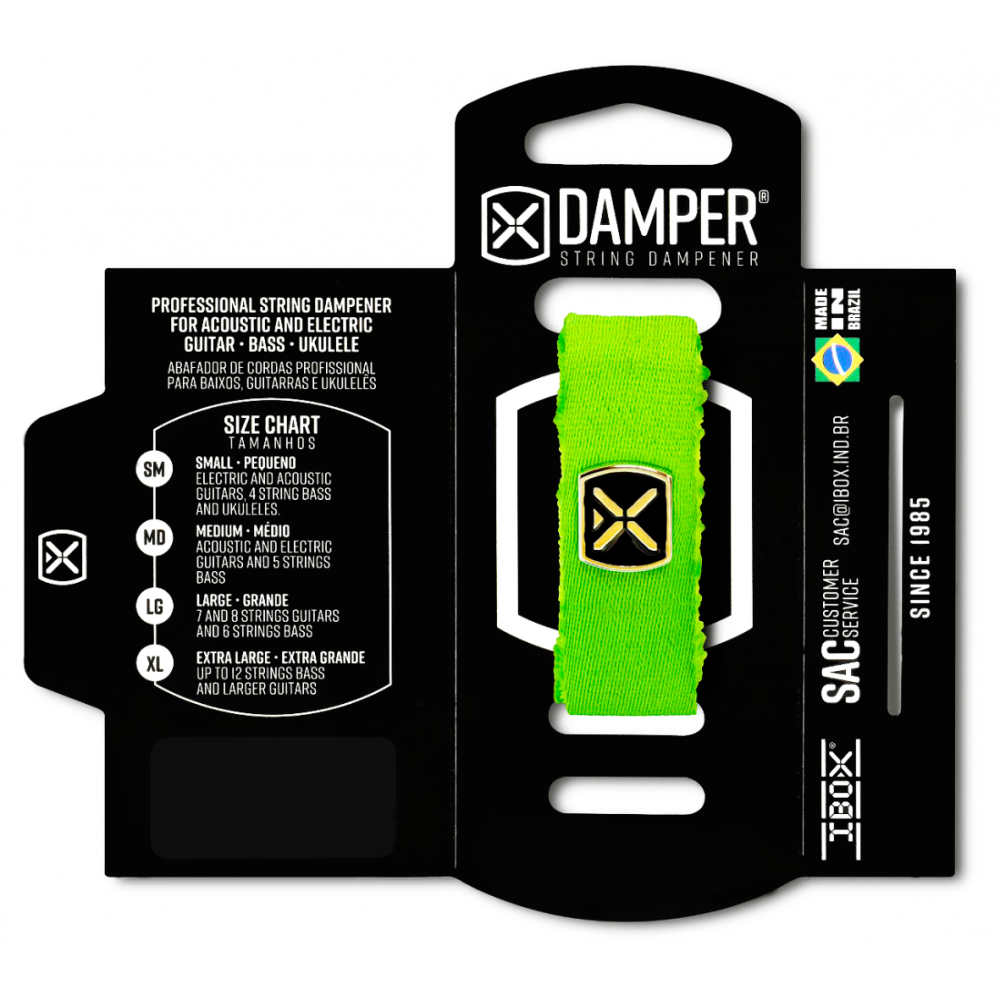 DAMPER IBOX EM POLIESTER E TAG EM METAL - VERDE